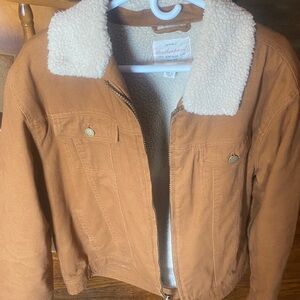 Weatherproof Men's Brown Sherpa-Lined Jacket